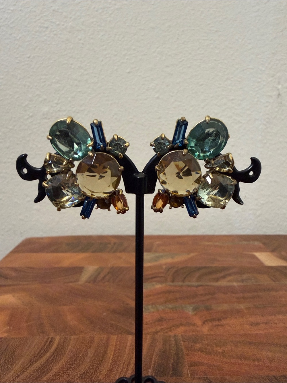 J. Crew Crystal Cluster Earrings